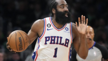 James Harden will join the 76ers on the bench