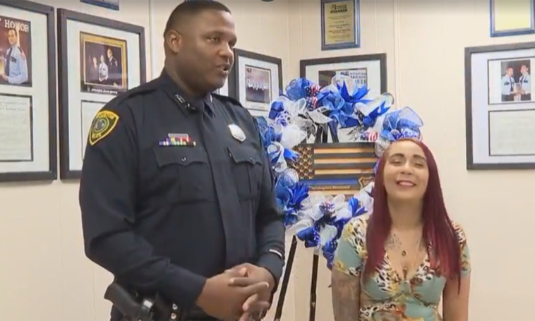 Houston cop who saves a domestic abuse victim