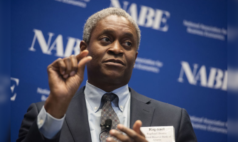 FED Chair Raphael Bostic Warns against Rate Cuts