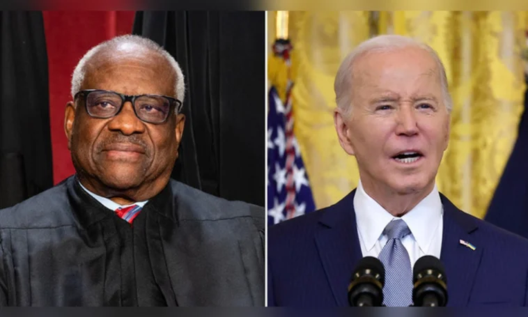 Biden Calls Clarence Thomas a justice