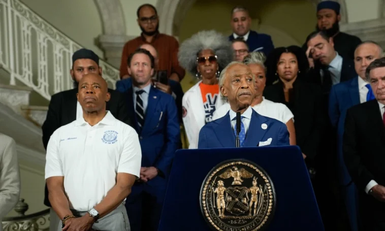 Al Sharpton and NYC Mayor Eric Adams express solidarity with Trump