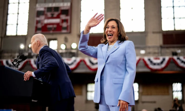 Betting markets show Kamala Harris running