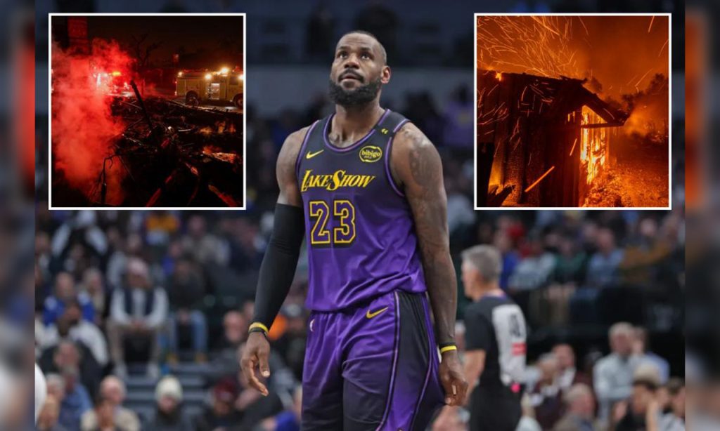 LeBron James Sends Support Amid LA Wildfires & Delays