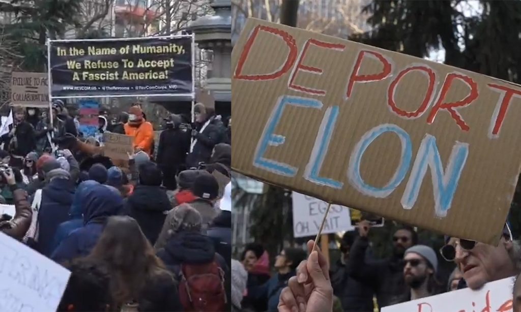 Protesters Call for Elon Musk’s Deportation Amid Trump, Project 2025 Tensions