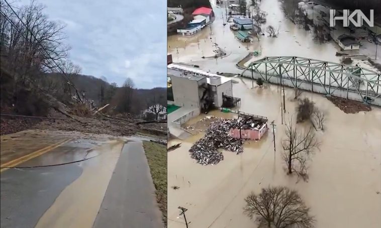 Drone Footage Captures Entire Town Submerged in Deadly U.S. Floods