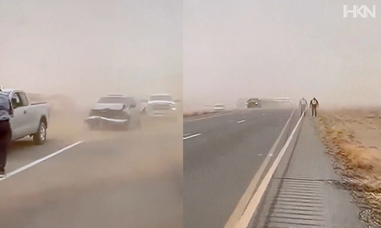 Apocalyptic Dust Storm Traps Drivers in Zero Visibility